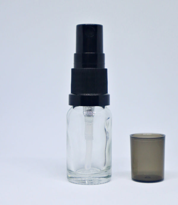 10ml Glass Perfume Spray Bottles With Black Atomiser & Cap - ScentScientists